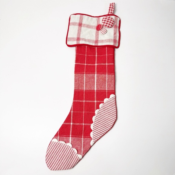 Vintage Ohio Wholesale Plaid Stripe Christmas Stocking Decor - Picture 1 of 10